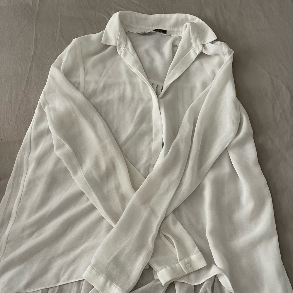 Zara White Blouse